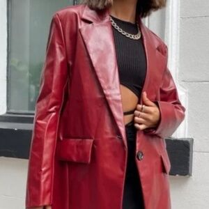 Princess Polly Jocelyn Jacket Burgundy
